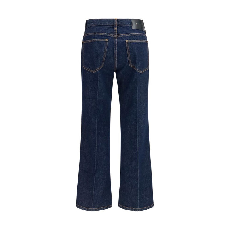Khaite Clara Blue Cotton Flared Jeans