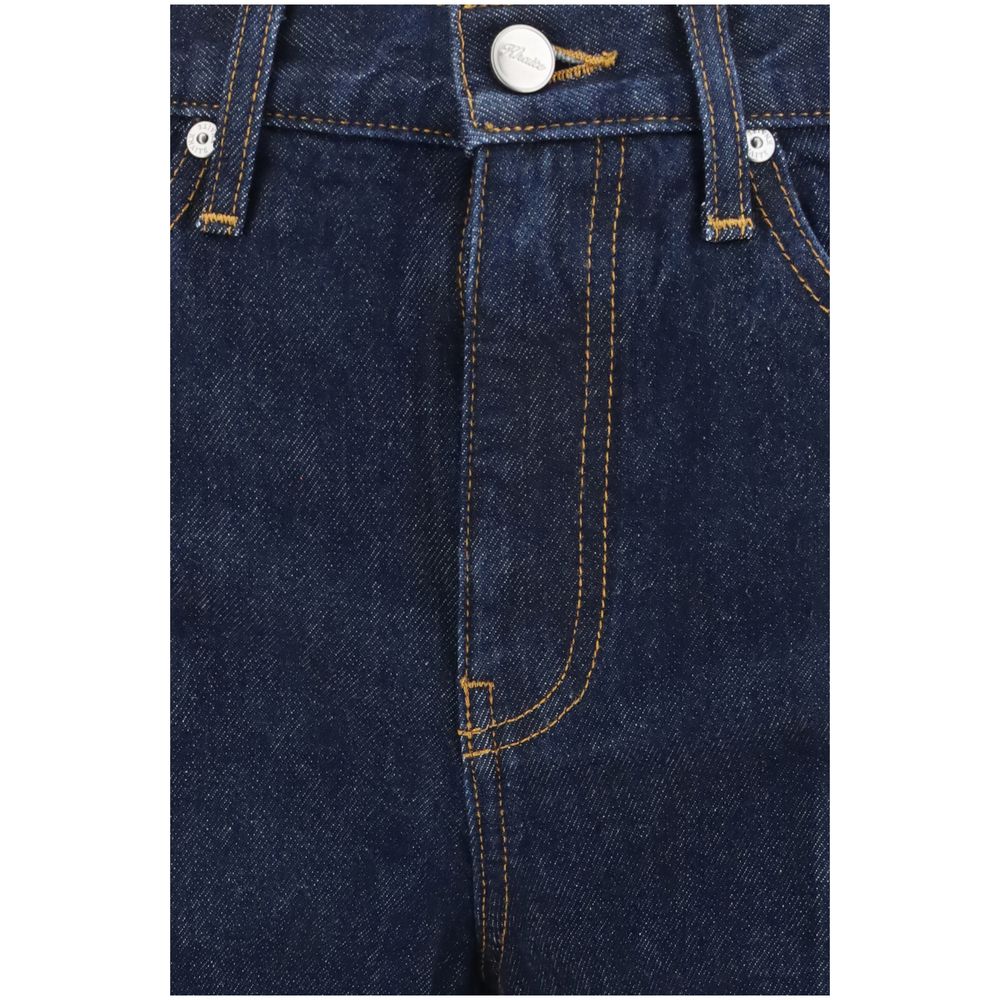 Khaite Clara Blue Cotton Flared Jeans