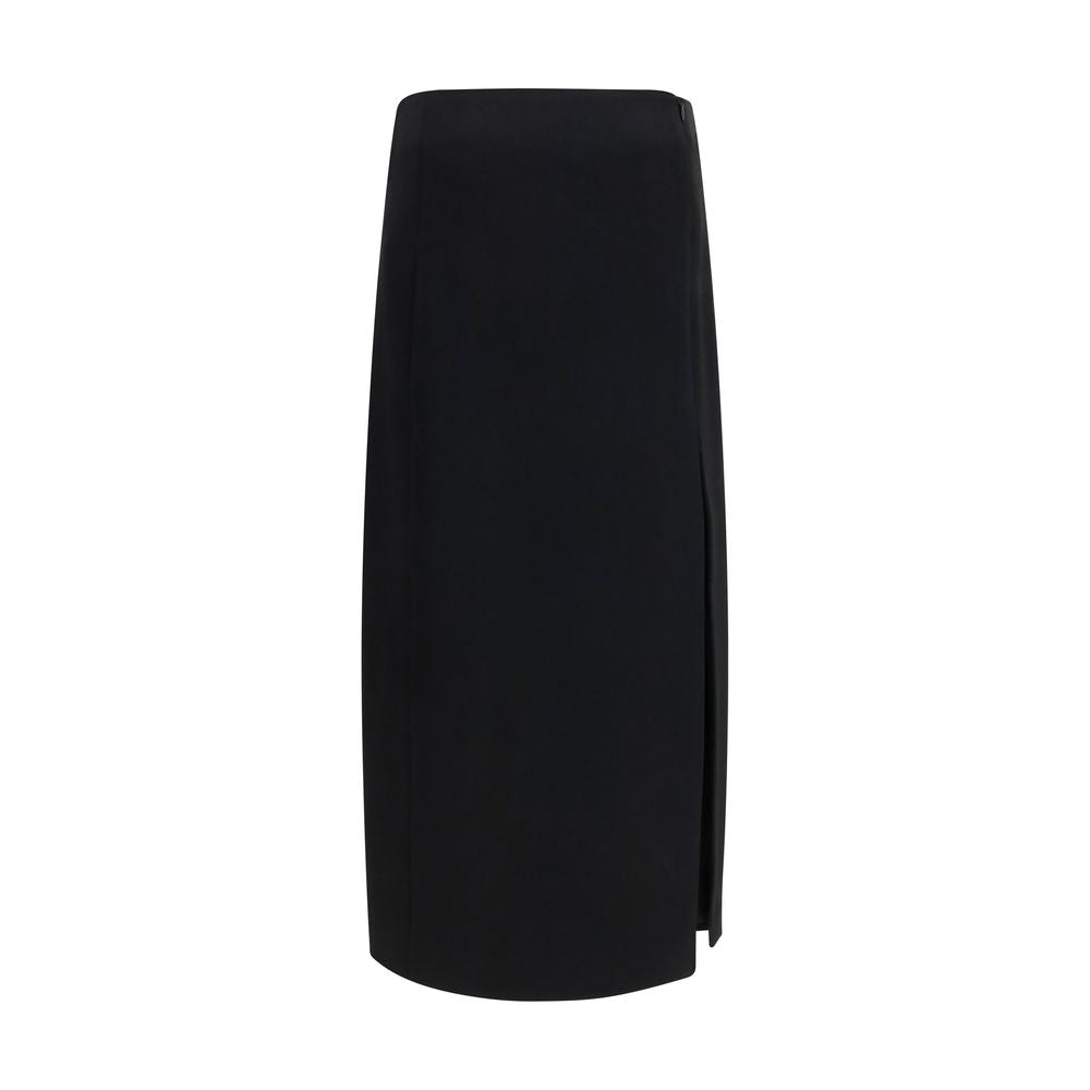 Khaite Black Acetate Long Skirt - Lyle Model
