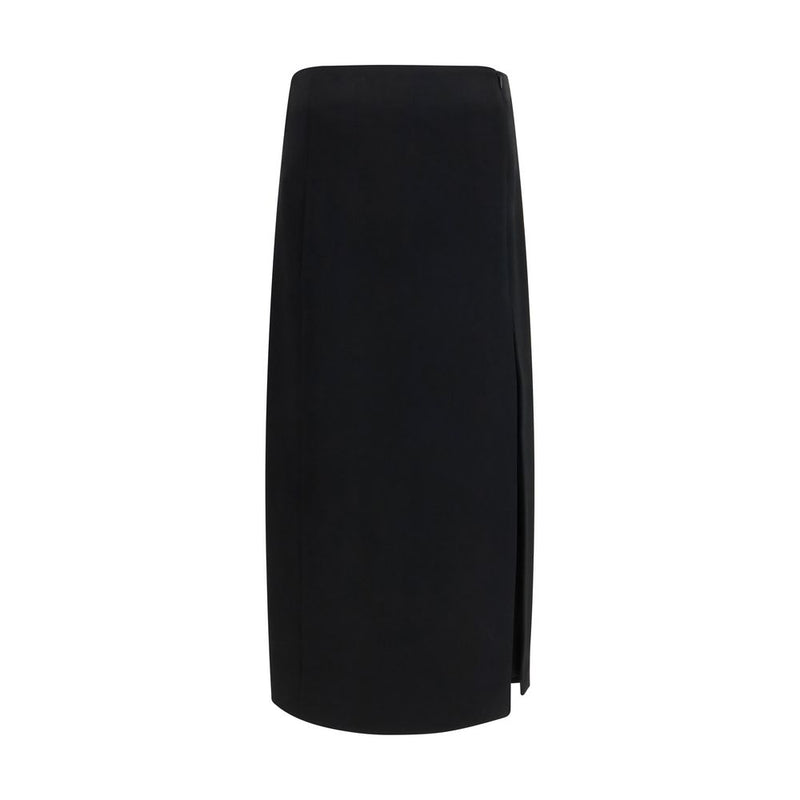 Khaite Black Acetate Long Skirt - Lyle Model