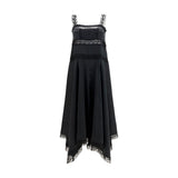 Robe Décontractée Ganni en Soie Noire