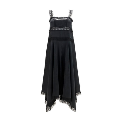 Ganni Black Silk Casual Dress