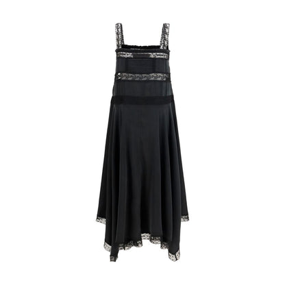 Ganni Black Silk Casual Dress