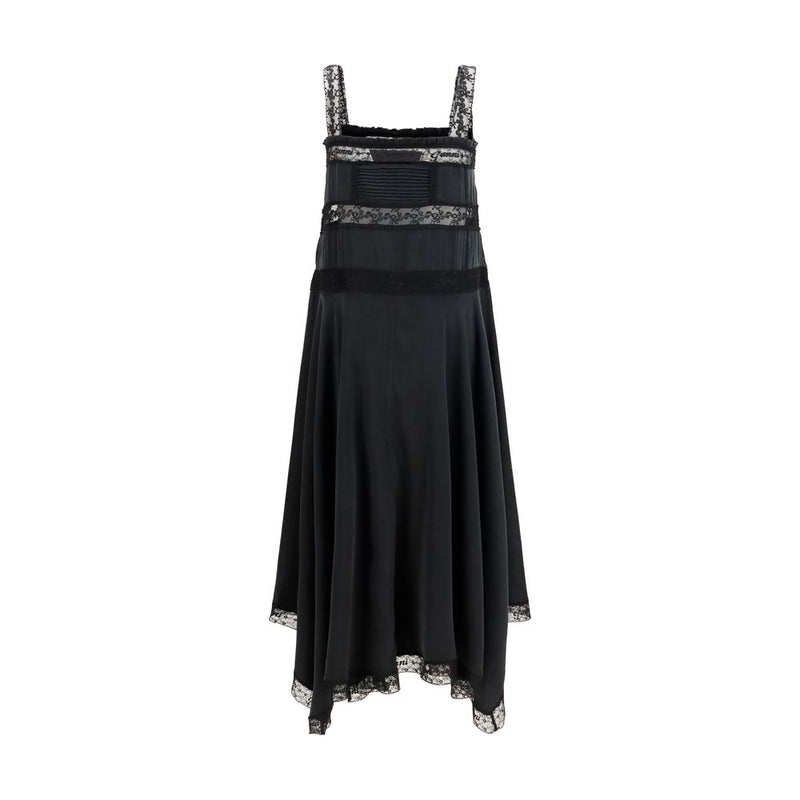 Robe Décontractée Ganni en Soie Noire