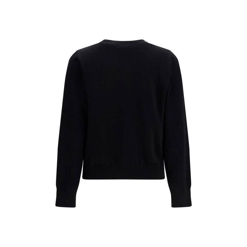 Ganni Black Cotton Sweatshirt with Banana Print