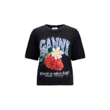 T-shirt Ganni Noir Alpaga Vicugna Pacos