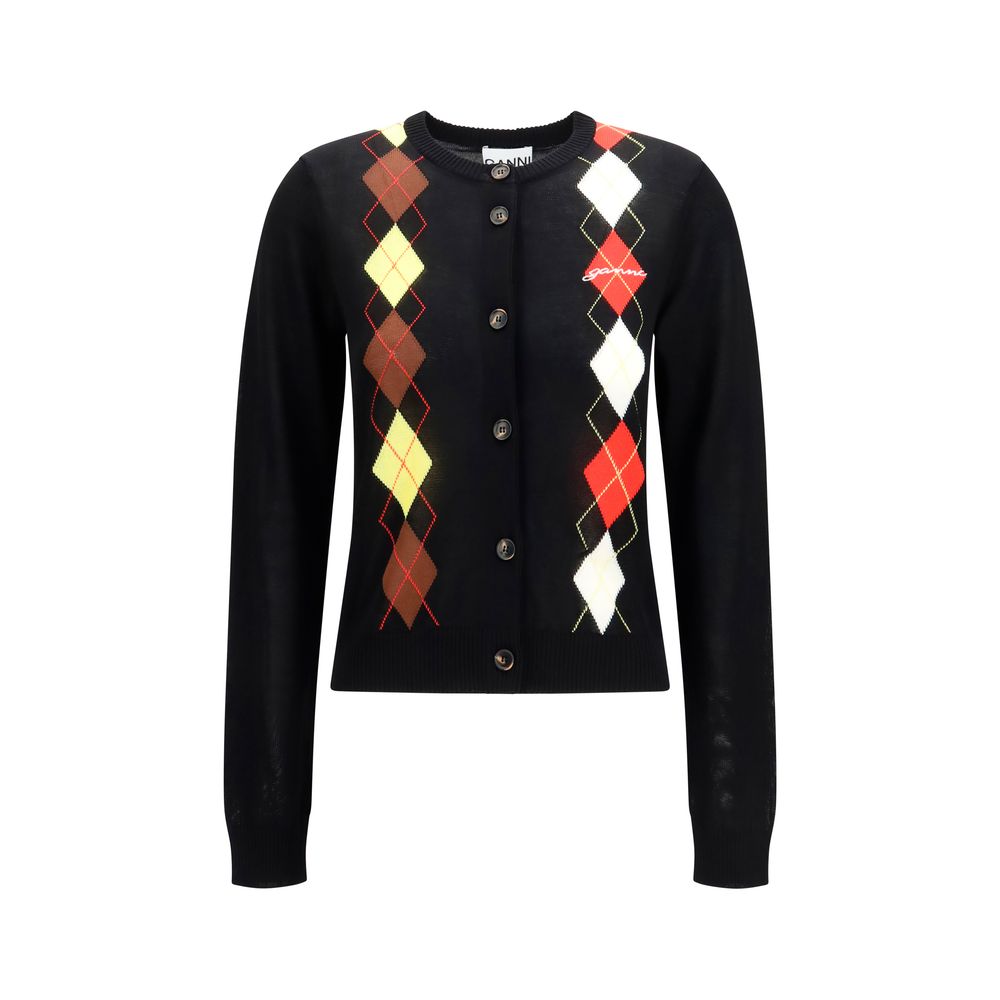 Gilet en coton noir Ganni