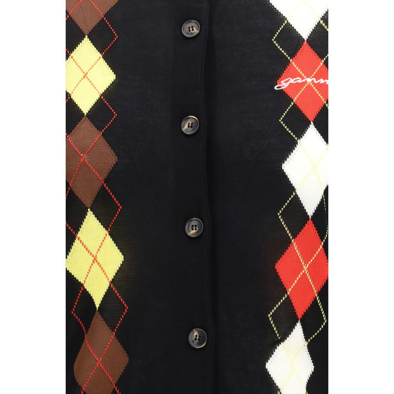 Gilet en coton noir Ganni