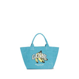 Sac à bandoulière Ganni bleu en coton recyclé