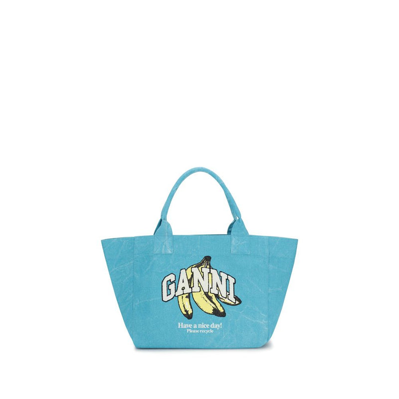 Sac à bandoulière Ganni bleu en coton recyclé