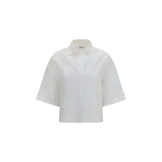 Brunello Cucinelli Polo en coton blanc