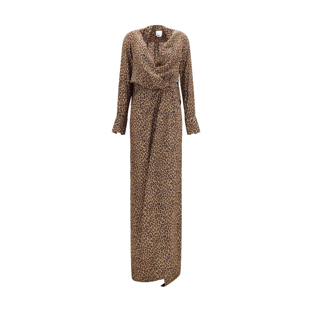Robe longue en soie beige SA SU PHI