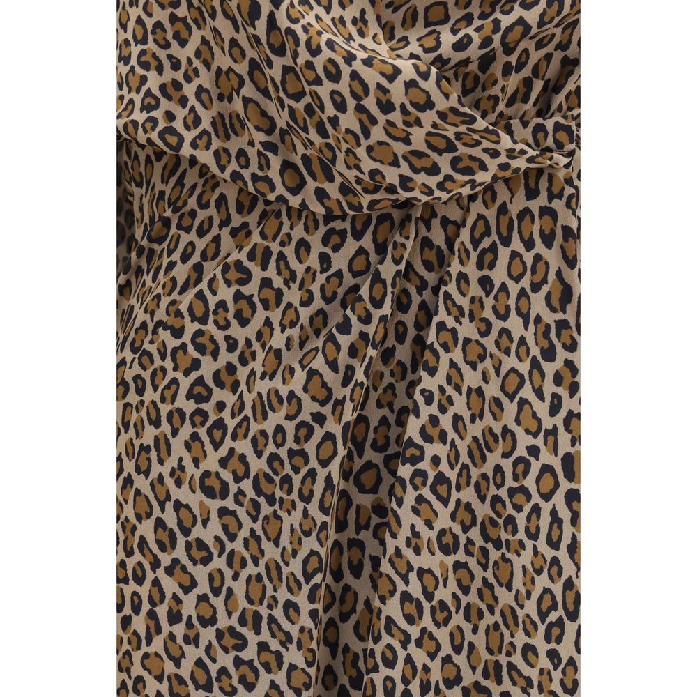 Robe longue en soie beige SA SU PHI