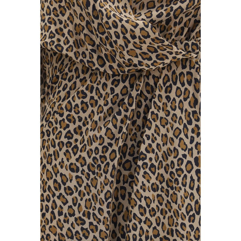 Robe longue en soie beige SA SU PHI