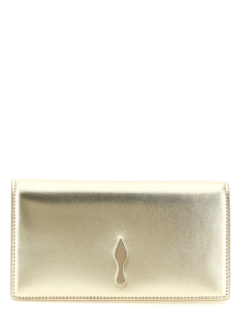Pochette en agneau doré Christian Louboutin