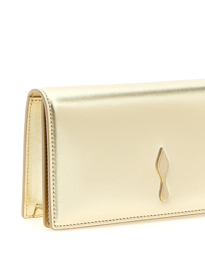 Pochette en agneau doré Christian Louboutin