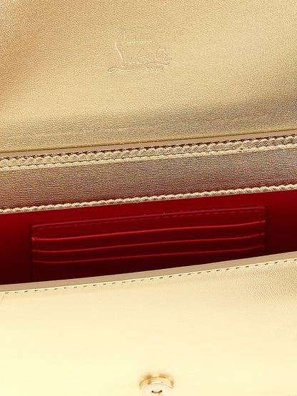 Christian Louboutin Gold Lambskin Clutch Bag