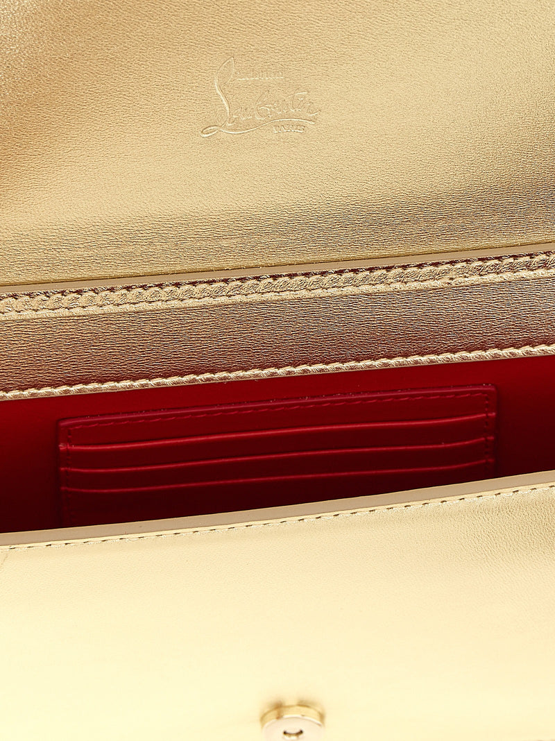 Pochette en agneau doré Christian Louboutin