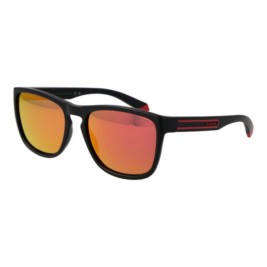 Polaroid Black Plastic Sunglasses - Unisex Rectangle Style