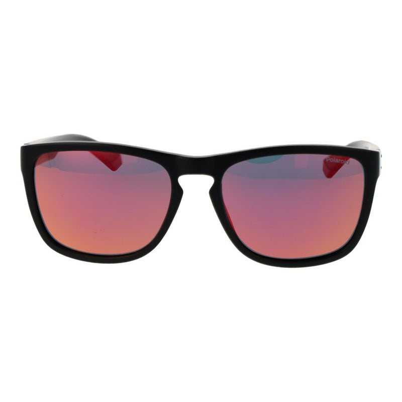 Polaroid Black Plastic Sunglasses - Unisex Rectangle Style