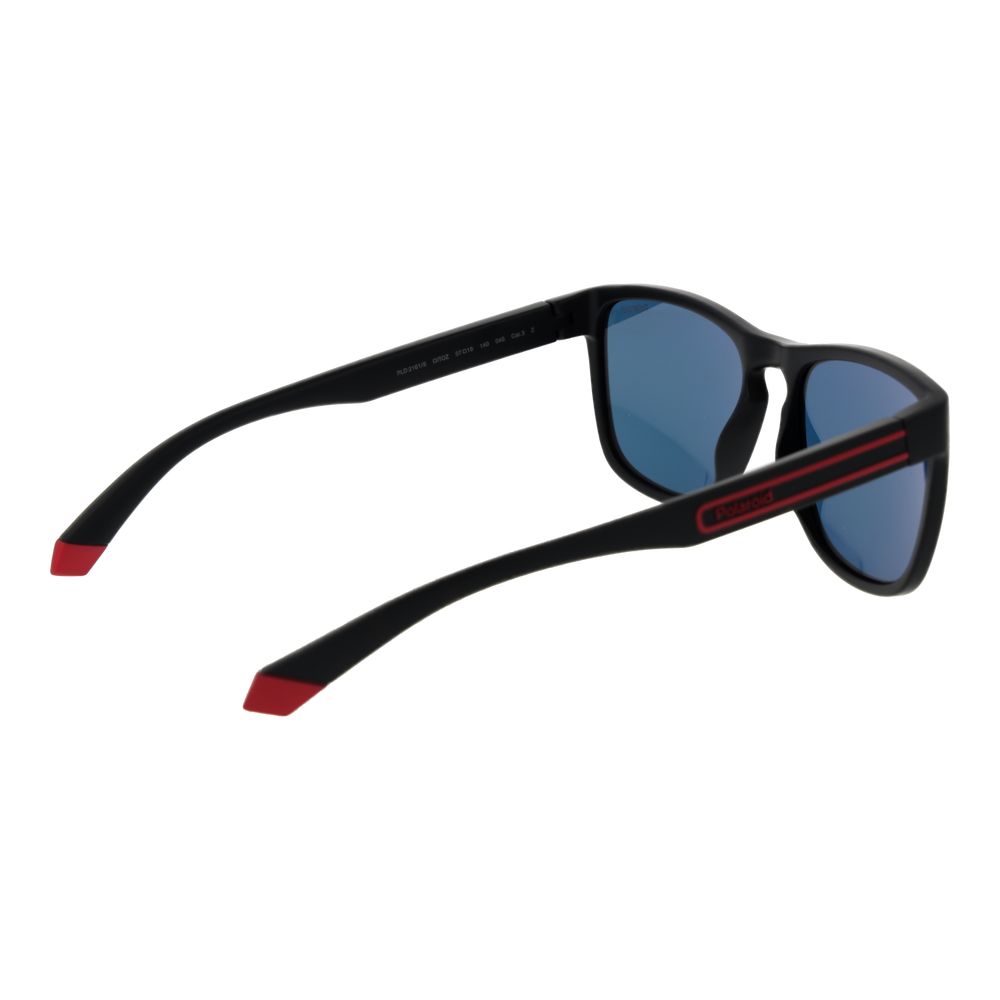 Polaroid Black Plastic Sunglasses - Unisex Rectangle Style