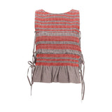 T-shirt sans manches Ganni en coton marron