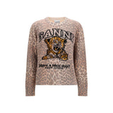 Sweat-shirt Ganni Beige Laine Oves Aries