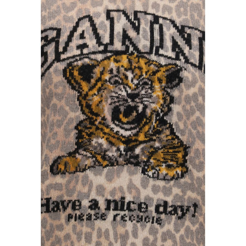 Sweat-shirt Ganni Beige Laine Oves Aries
