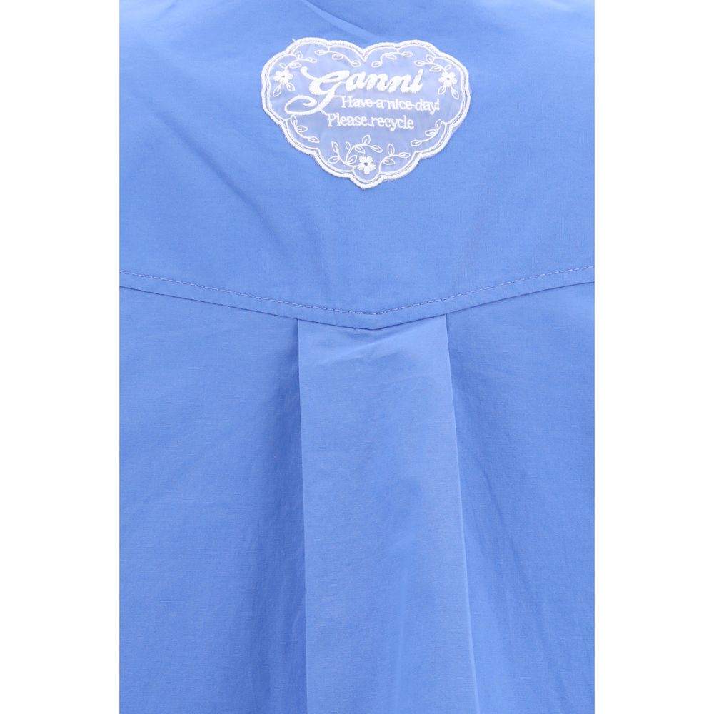 Chemise Ganni en coton bleu à motifs