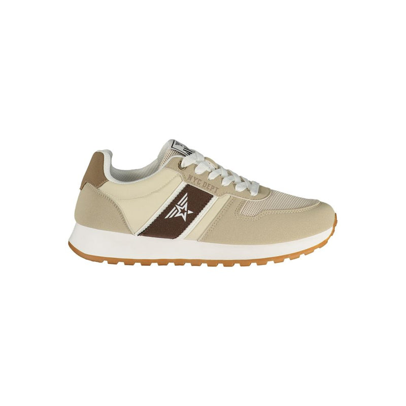 Avirex Beige Polyester Mens Sneaker