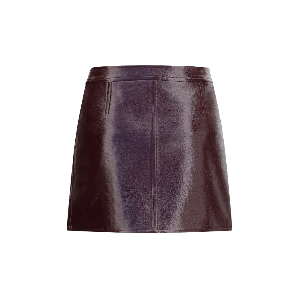 Mini-jupe Courrèges Bordeaux en coton