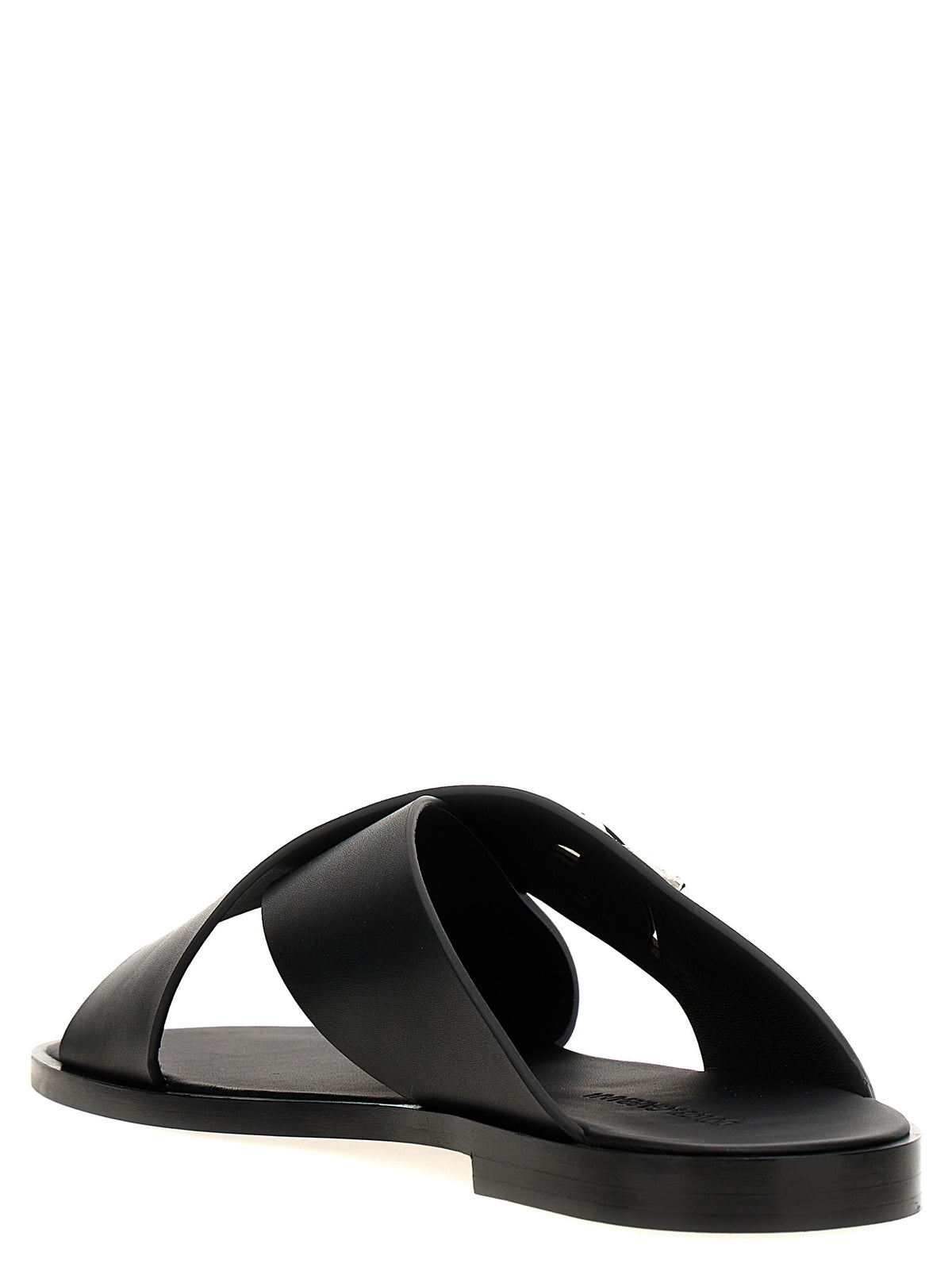 Dolce & Gabbana Black Calfskin Slides