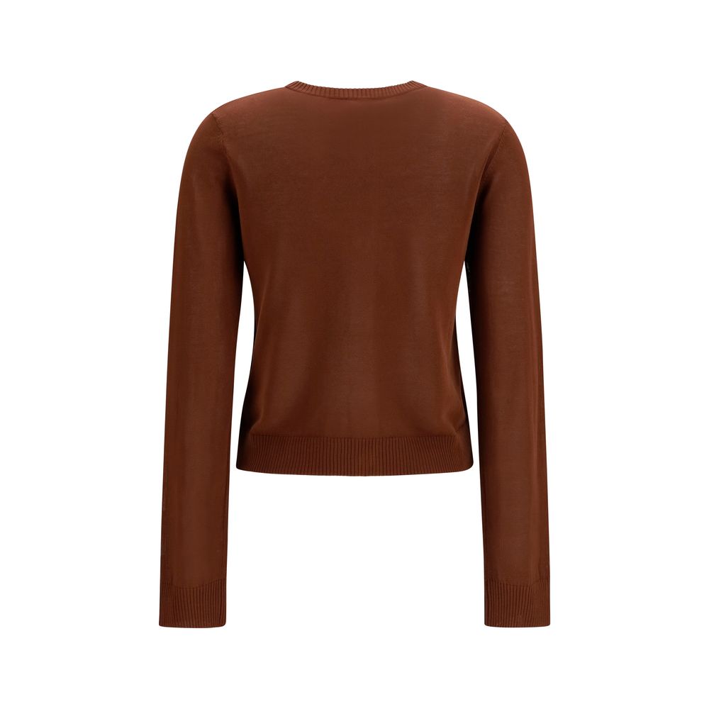 Gilet en coton marron Ganni