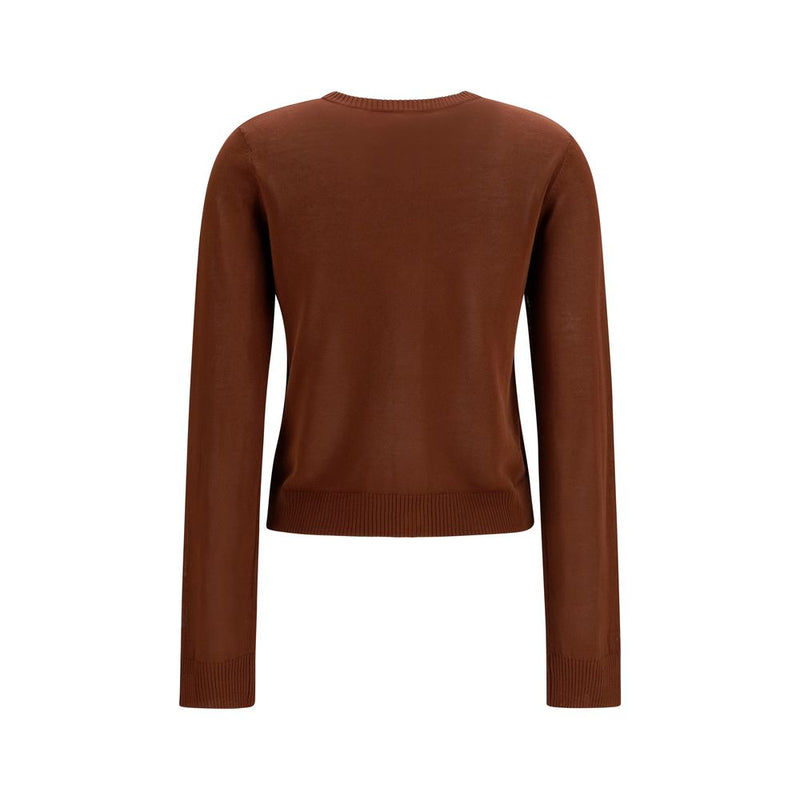 Ganni Brown Cotton Cardigan