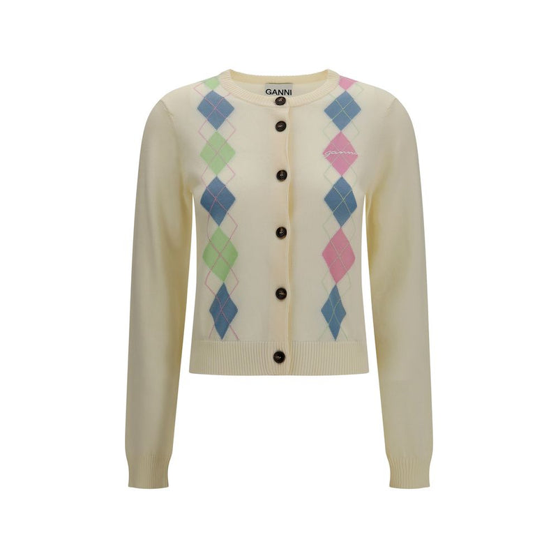 Cardigan en Coton Beige Ganni