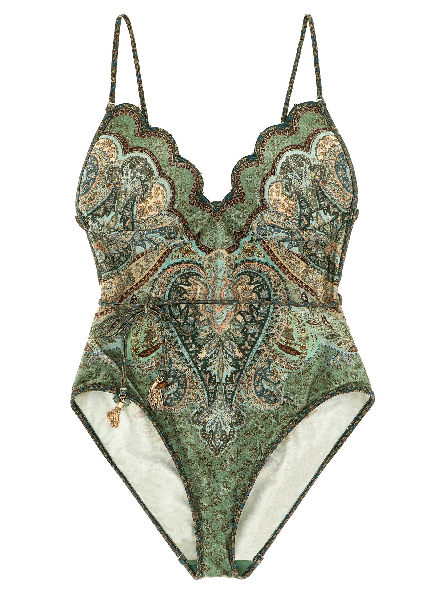 Zimmermann Bicolor Polyamide One-Piece Swimsuit