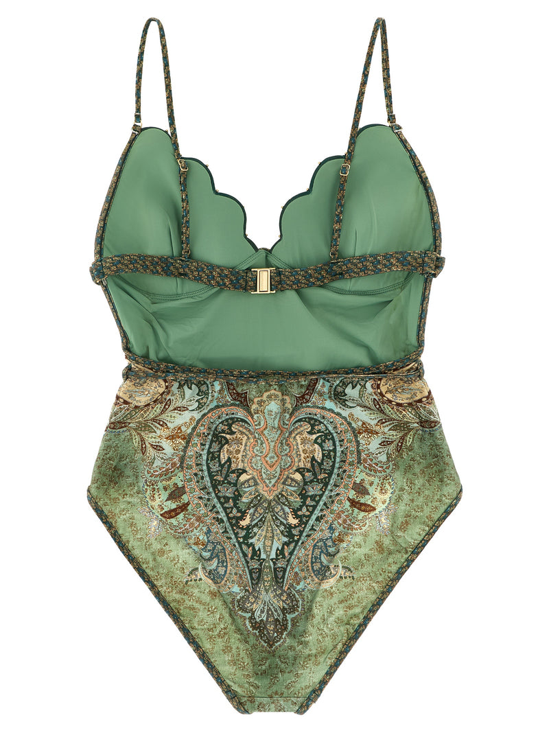 Zimmermann Bicolor Polyamide One-Piece Swimsuit - Wanderlust Collection