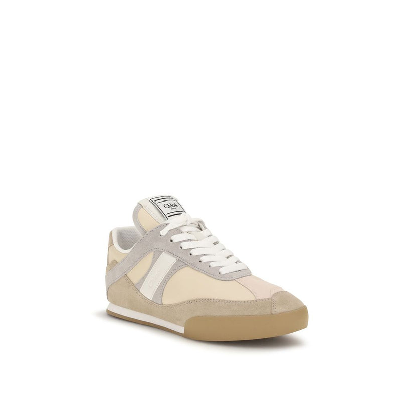 Chloé Beige Calf Leather Bos Taurus Athletic Sneakers