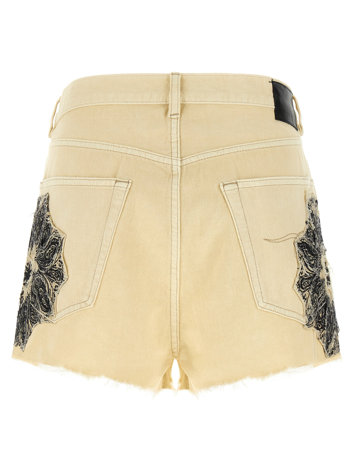 R13 Beige Cotton Bermuda Shorts