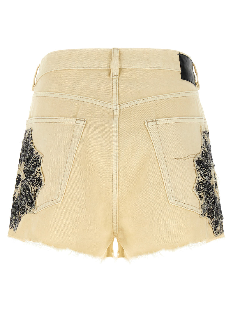 R13 Beige Cotton Bermuda Shorts - Edgy and Chic