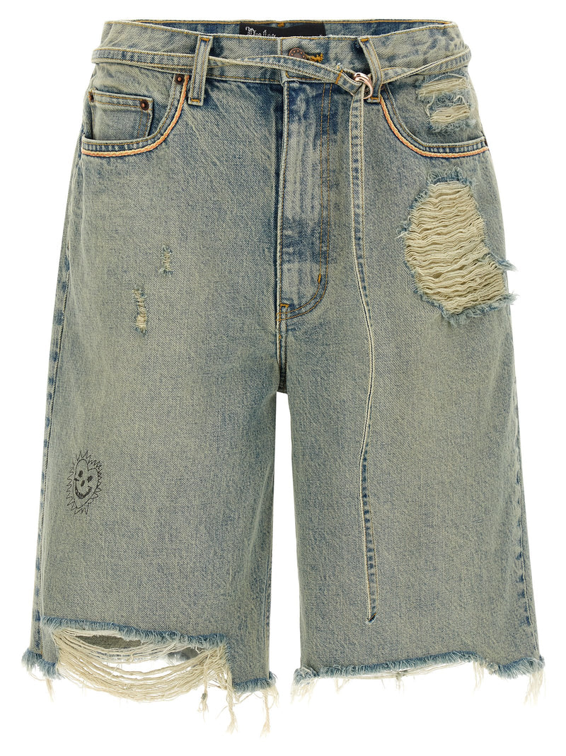 PALY Blue Cotton Bermuda Shorts