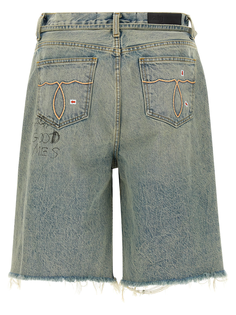 PALY Blue Cotton Bermuda Shorts