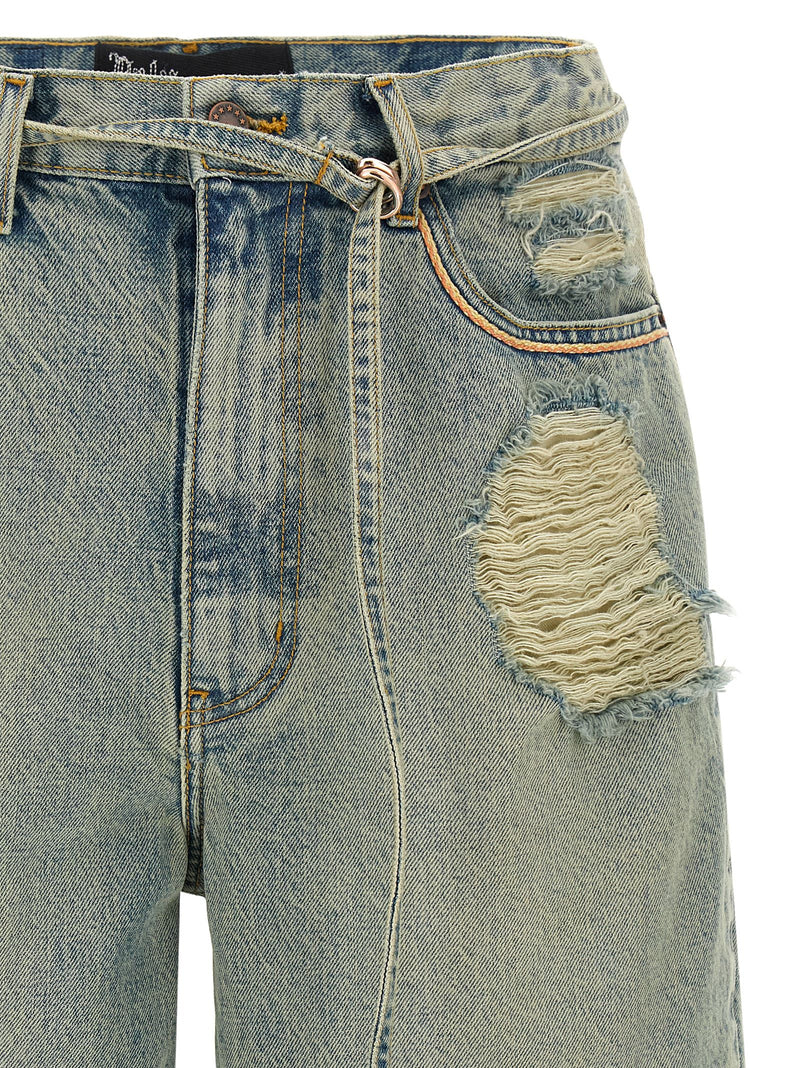 PALY Blue Cotton Bermuda Shorts