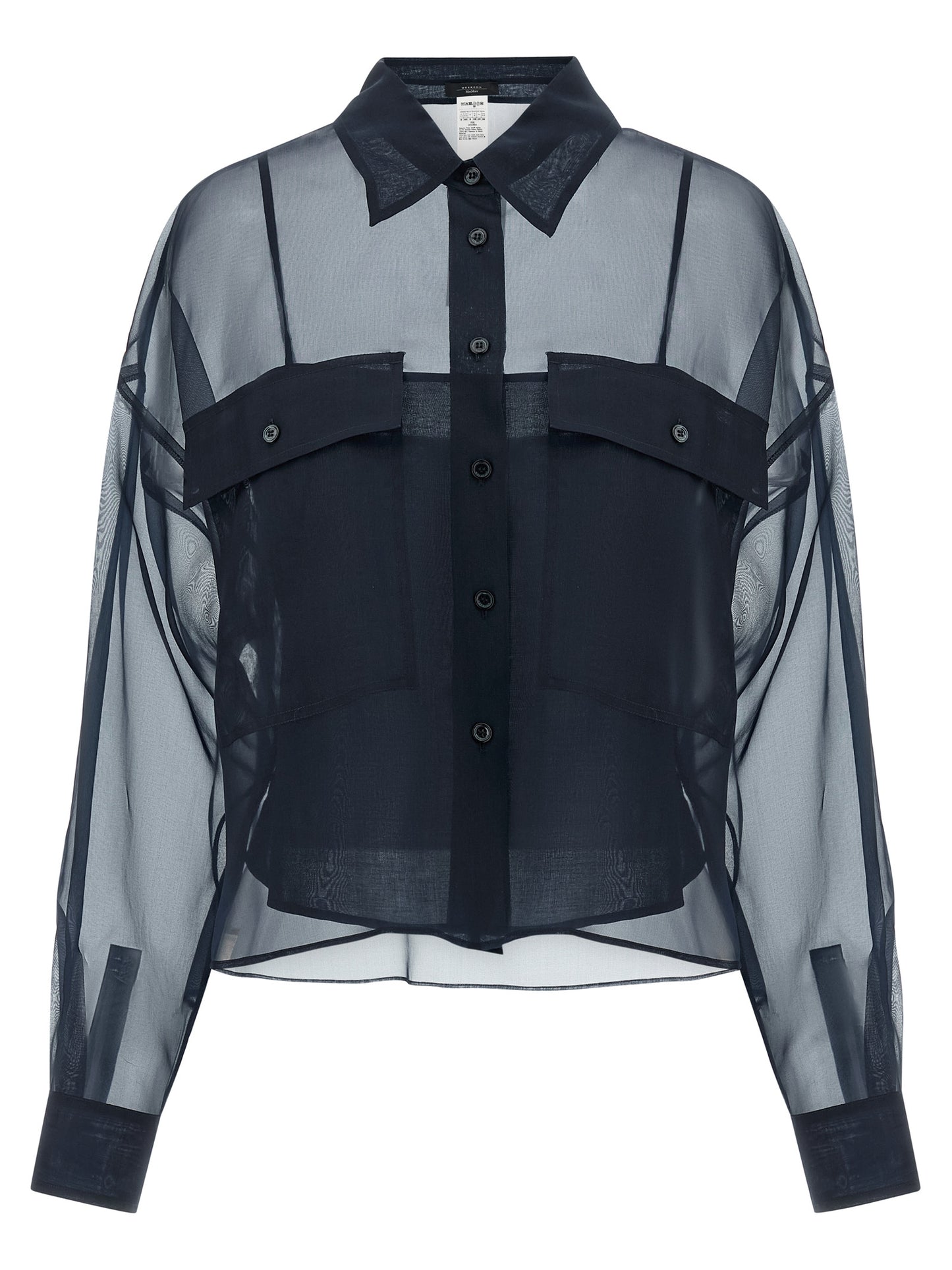 Max Mara Blue Cotton Blouse