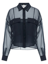 Chemisier Max Mara en coton bleu