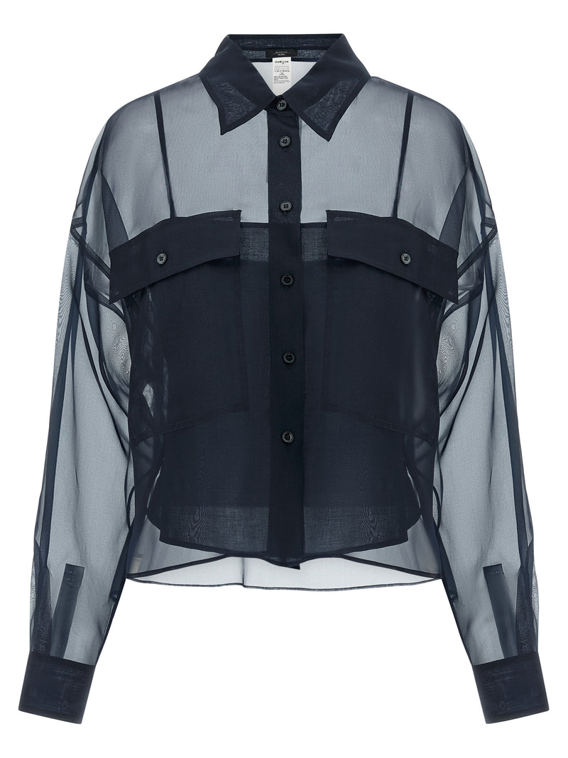 Chemisier Max Mara en coton bleu