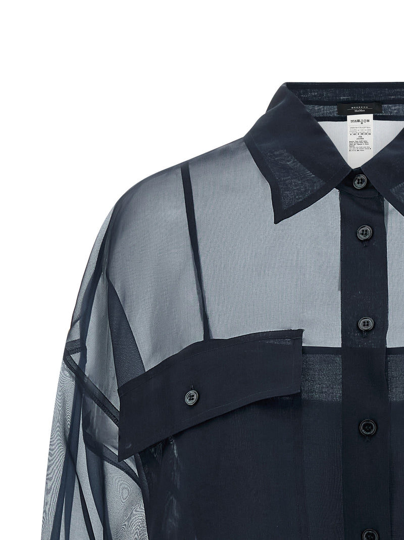 Chemisier Max Mara en coton bleu