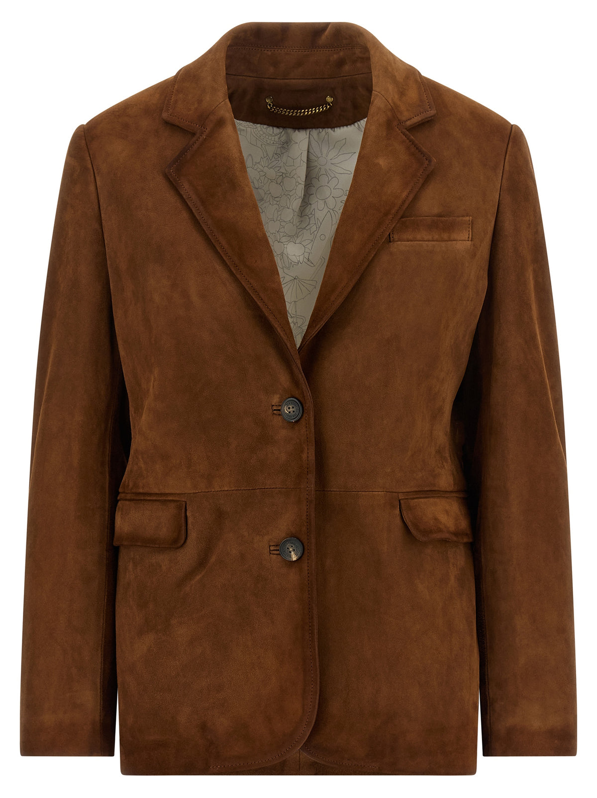 Blouson en cuir d'agneau marron Golden Goose