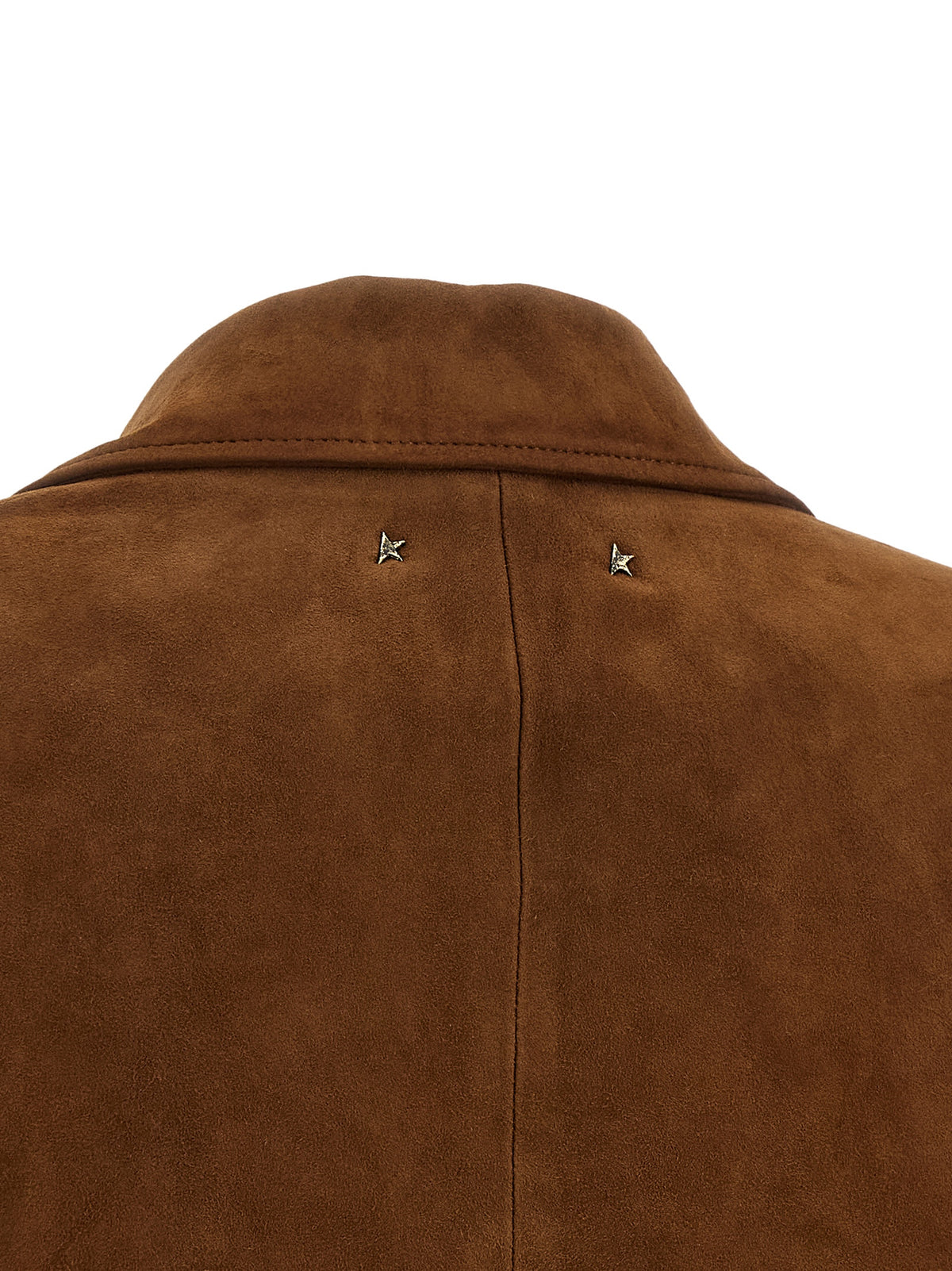 Blouson en cuir d'agneau marron Golden Goose