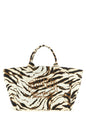 Ganni Beige Recycled Cotton Tote Bag